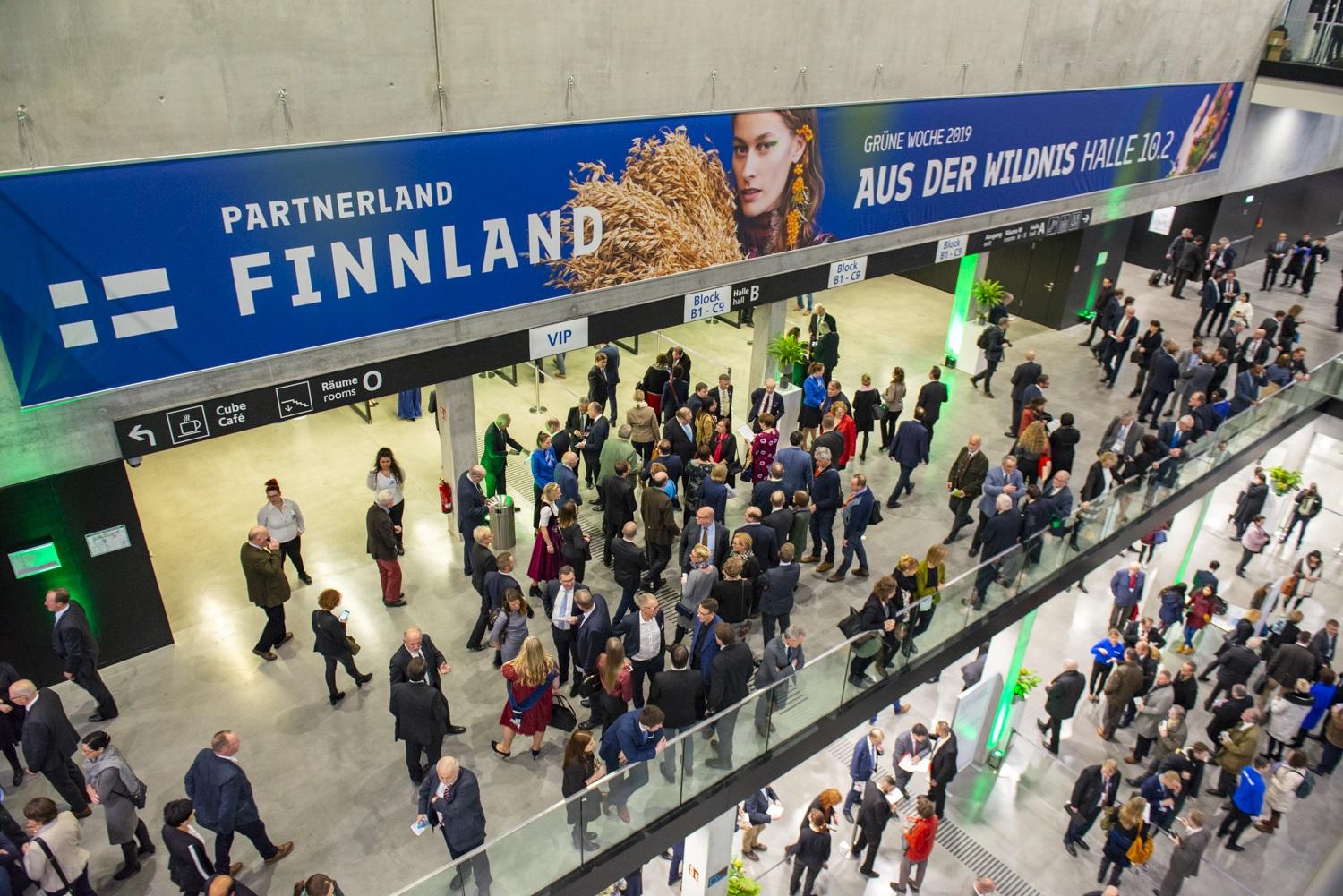 Suomi oli MTK:n toimesta kumppanimaana Vuoden 2019 Grune Woche -ruokamessuilla. 